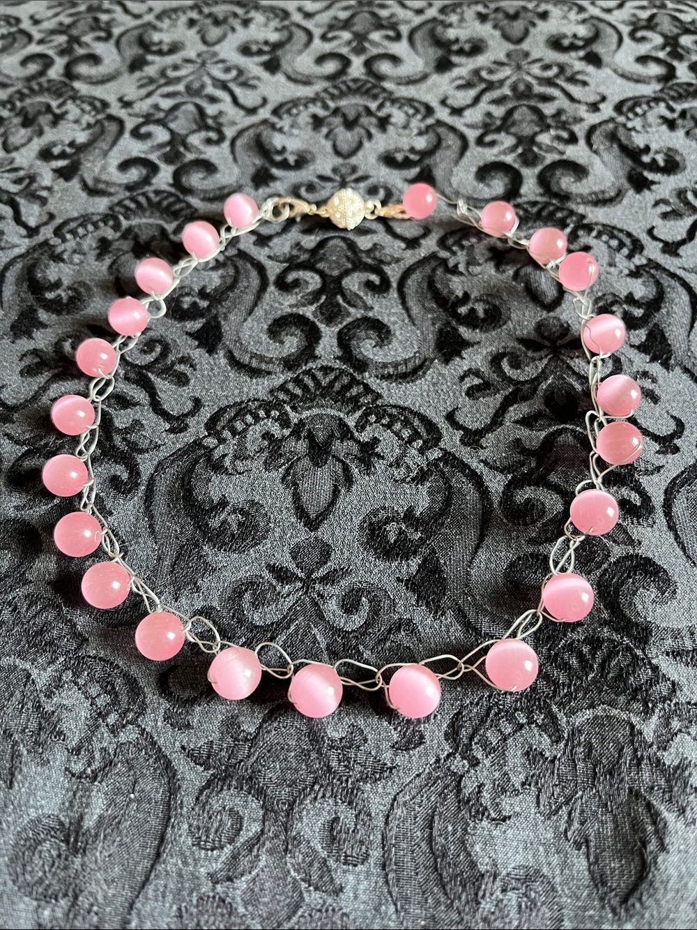 Crocheted choker. One of a kind. Handcrafted with 925 silver wire.